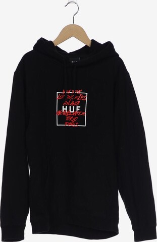 HUF Sweatshirt & Zip-Up Hoodie in S in Black: front