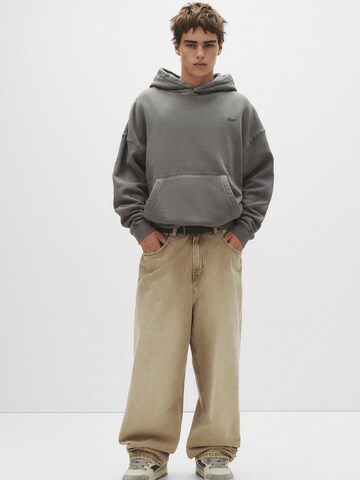 Sweat-shirt 'STWD' Pull&Bear en gris