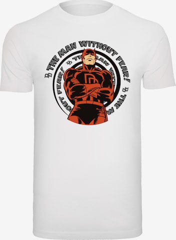 T-Shirt 'Marvel Daredevil Spiral' F4NT4STIC en blanc : devant