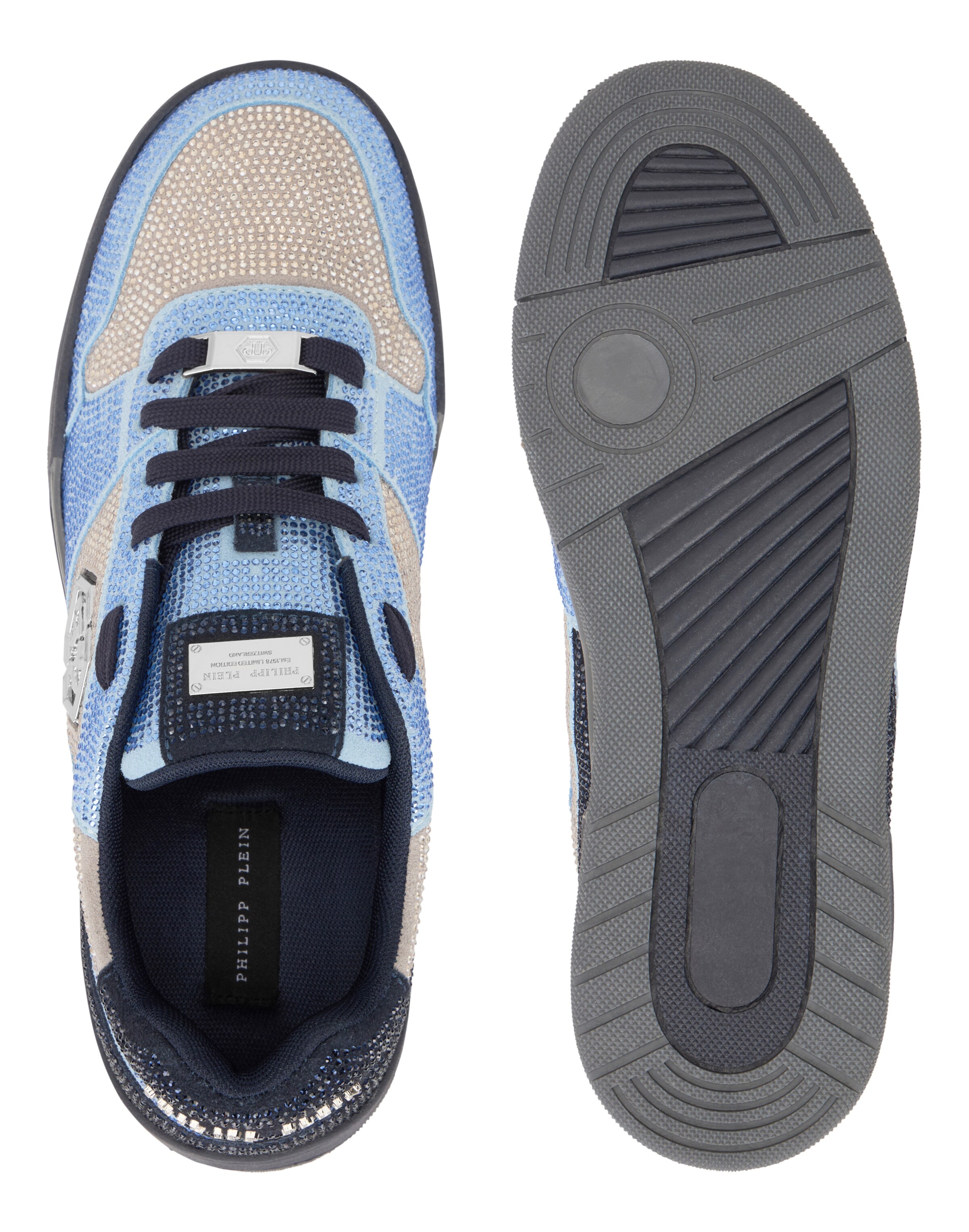 Baskets basses Philipp Plein en bleu