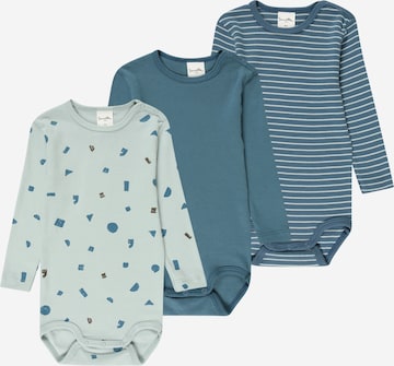 Tutina / body per bambino di Sanetta Pure in blu: frontale