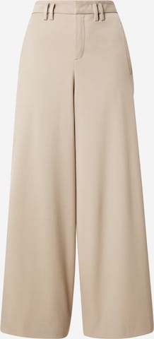 DRYKORNWide Leg/ Široke nogavice Hlače 'BROAD' - bež boja: prednji dio