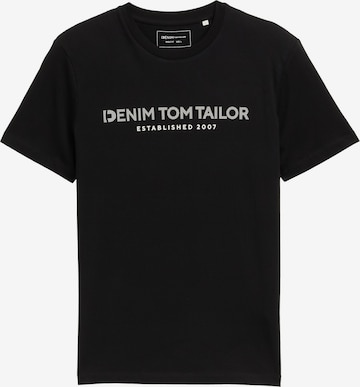 TOM TAILOR DENIM T-Shirt in Schwarz: Vorderseite