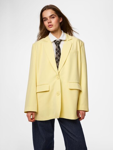 Blazer 'PCKamil' PIECES en jaune : devant