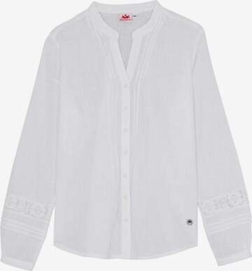 Blouse folklorique 'Binette' SPIETH & WENSKY en blanc : devant