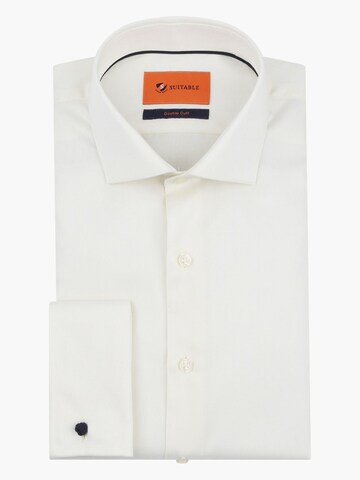 Suitable Slim Fit Hemd‌‌ in Beige: Vorderseite