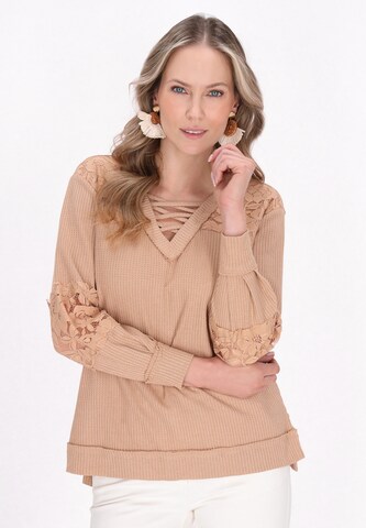 T-shirt usha FESTIVAL en beige : devant