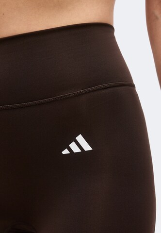 ADIDAS PERFORMANCE Skinny Sportshorts 'Optime Essentials' in Braun