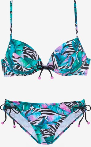 VIVANCE Push-up Bikini in Blauw: voorkant