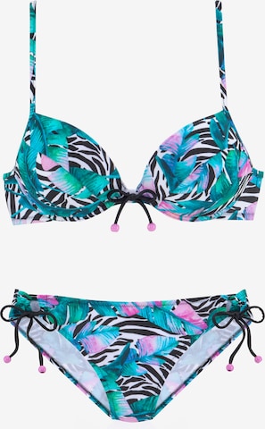 VIVANCE Push-up Bikini värissä sininen: etupuoli