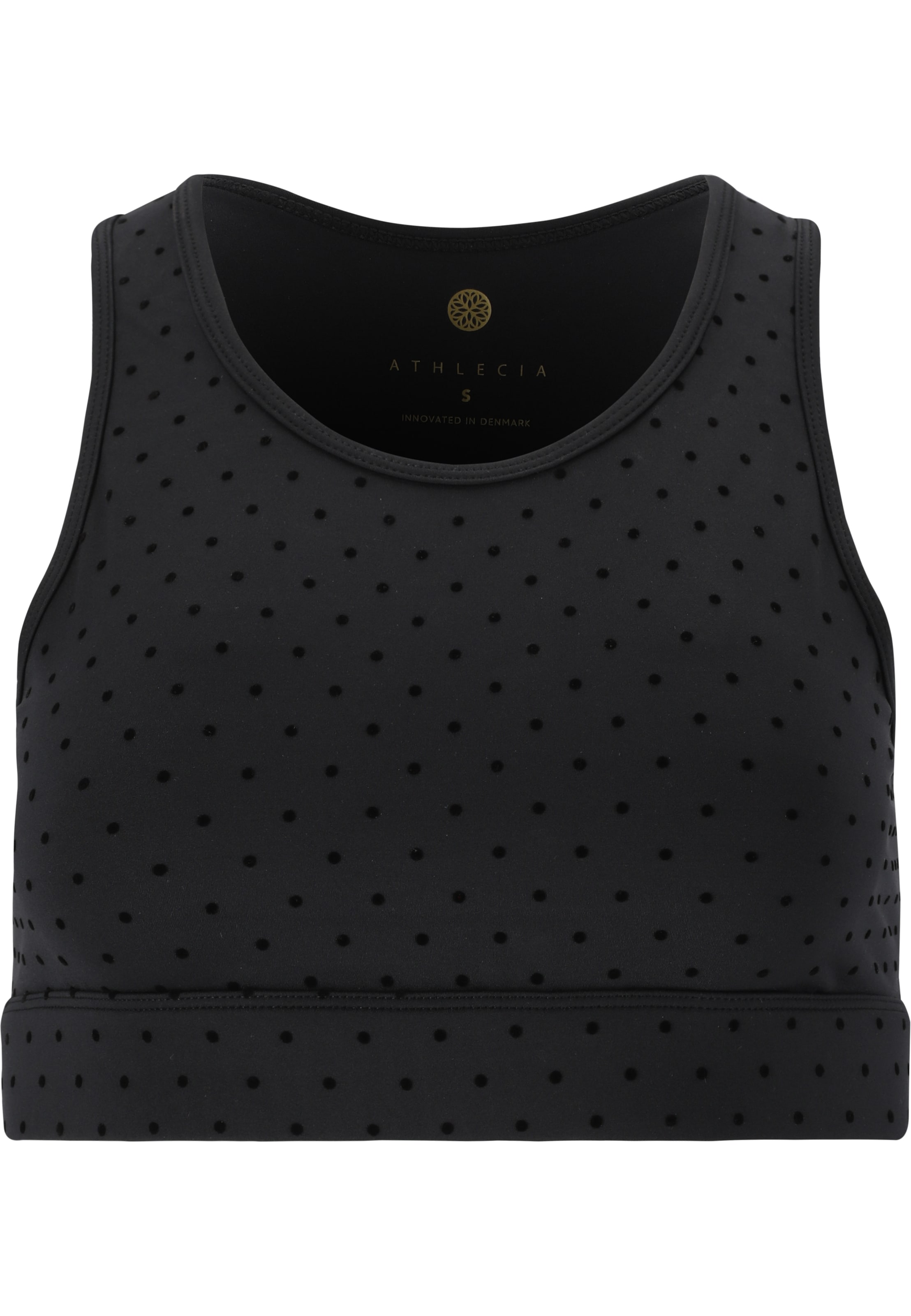 Medium support Reggiseno sportivo 'Tiya' di Athlecia in nero: frontale