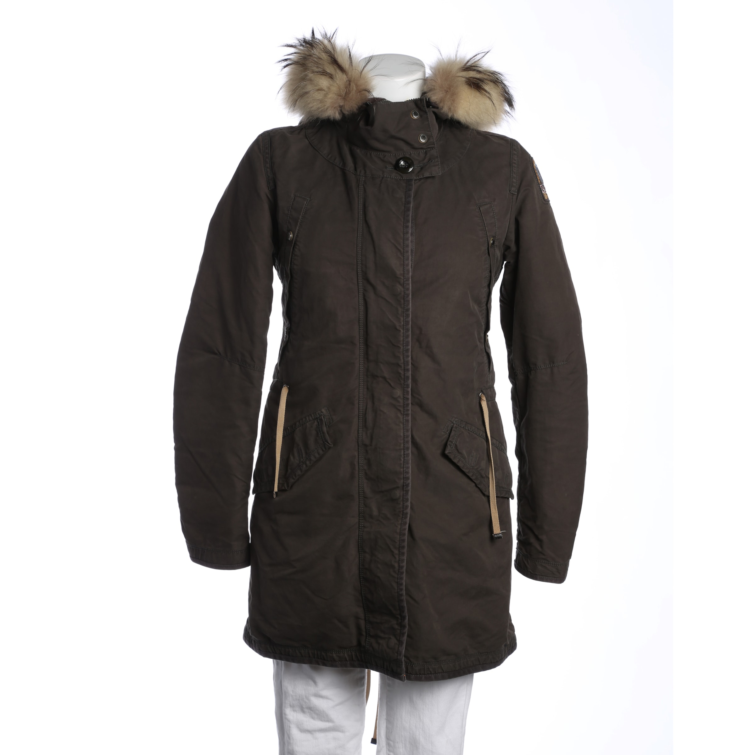 Parajumpers Winterjacke / Wintermantel S in Braun: Vorderseite