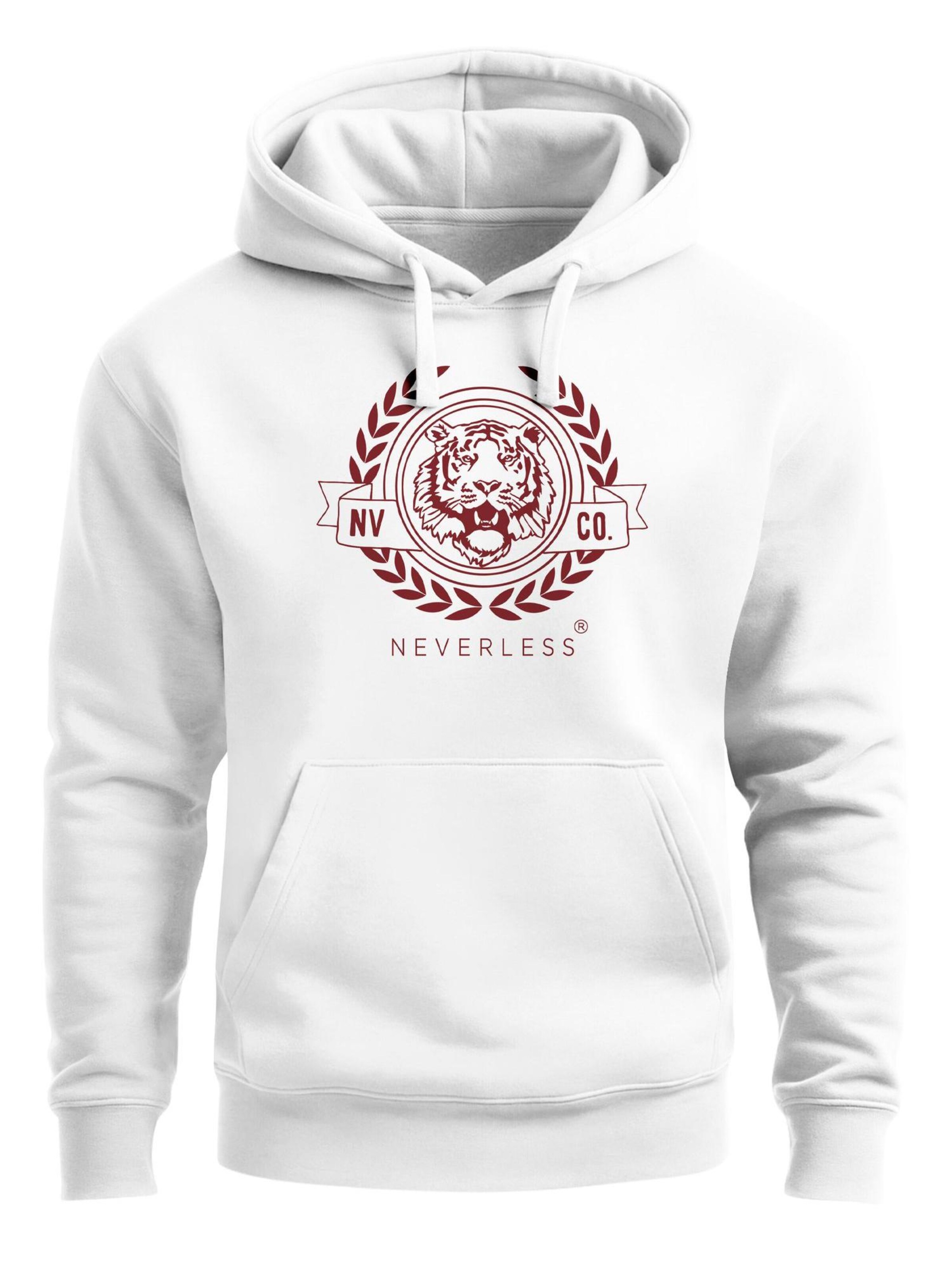 Neverless Sweatshirt 'Academic Tiger' in White: front