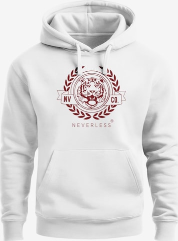 Neverless Sweatshirt 'Academic Tiger' in Weiß: Vorderseite