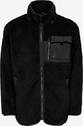 Veste mi-saison 'BASTIAN' Only & Sons en noir : devant