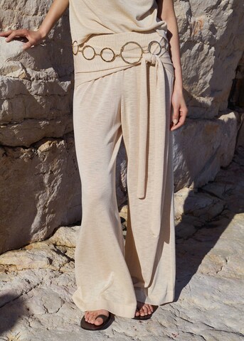 MANGO Regular Hose 'Ventura' in Beige