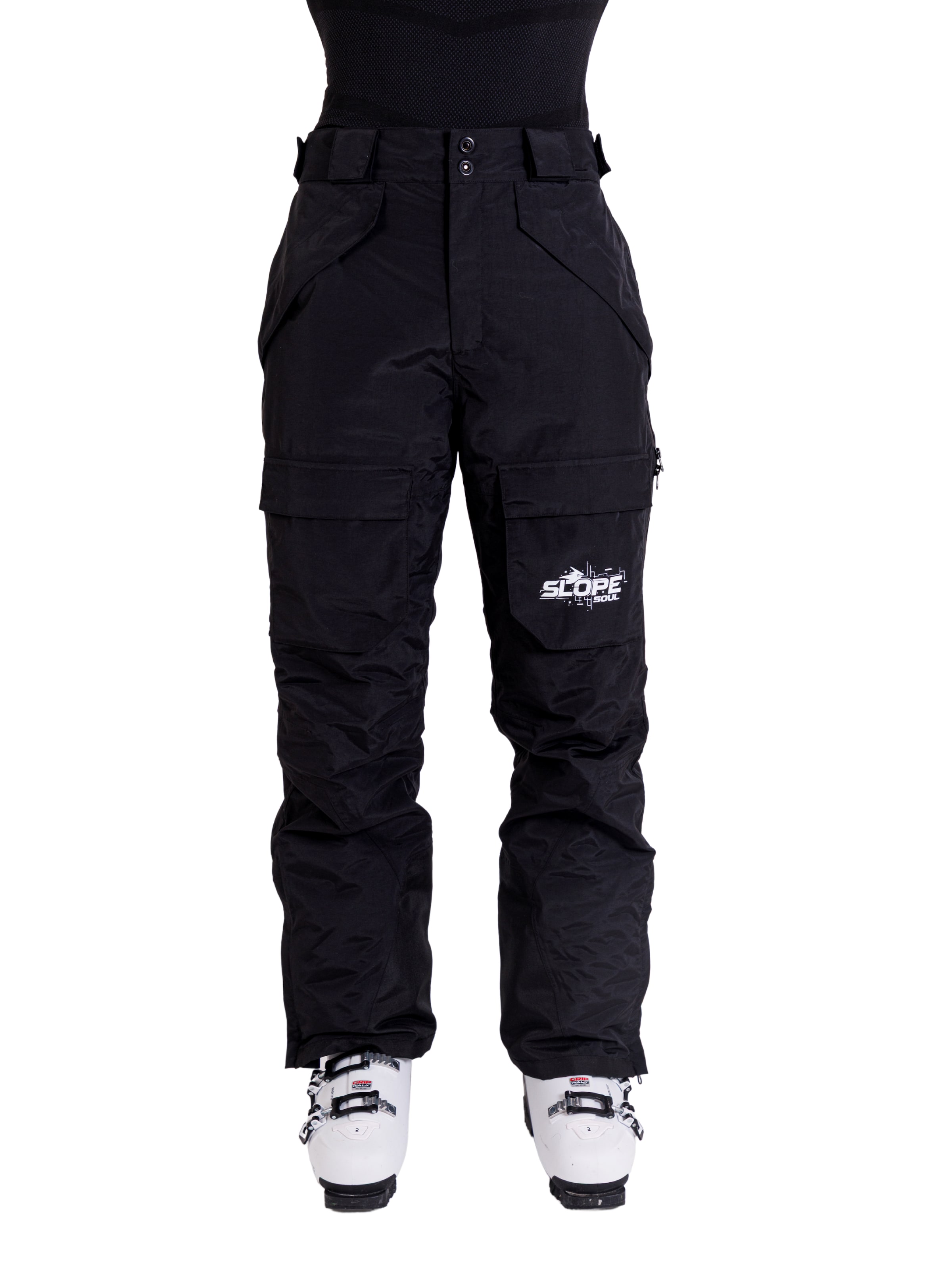 Slope Soul regular Udendørsbukser 'Glacier Core' i sort: forside