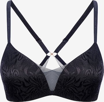 Marc & André Push-up Bra 'CRYSTALLINE' in Black: front