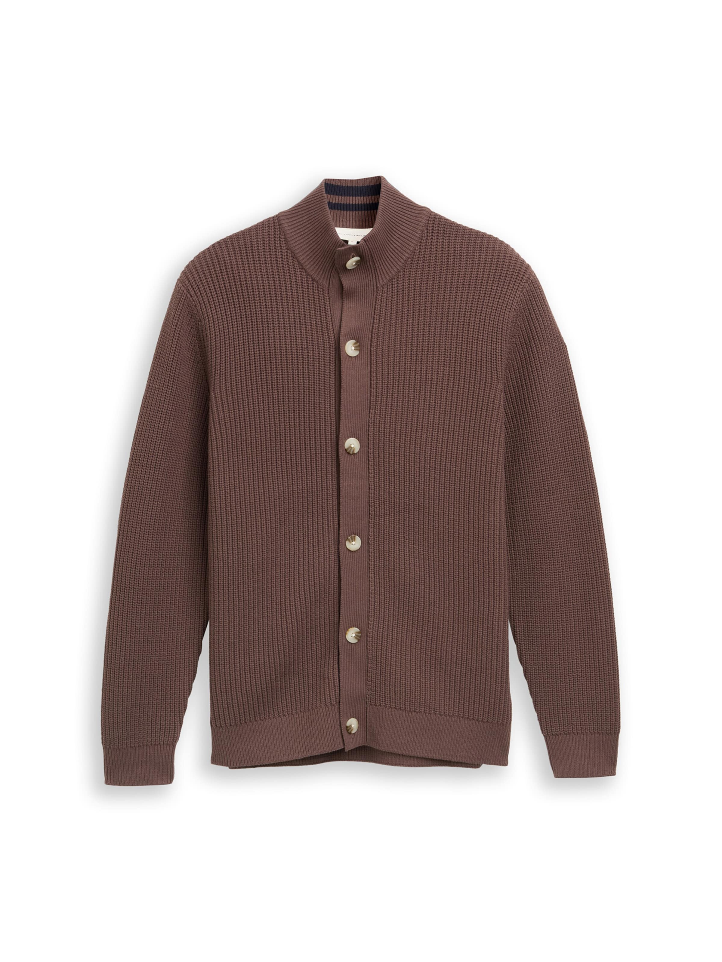 TOM TAILOR Pletena jopa | rjava barva: sprednja stran