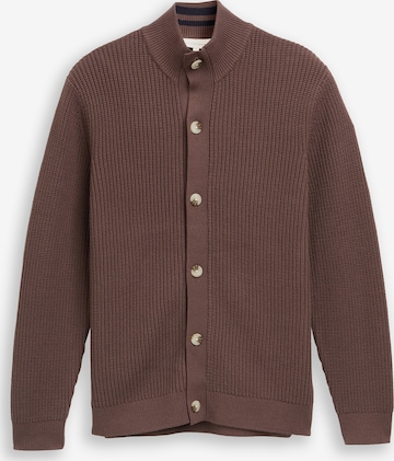 TOM TAILOR Knit cardigan in Brown: front