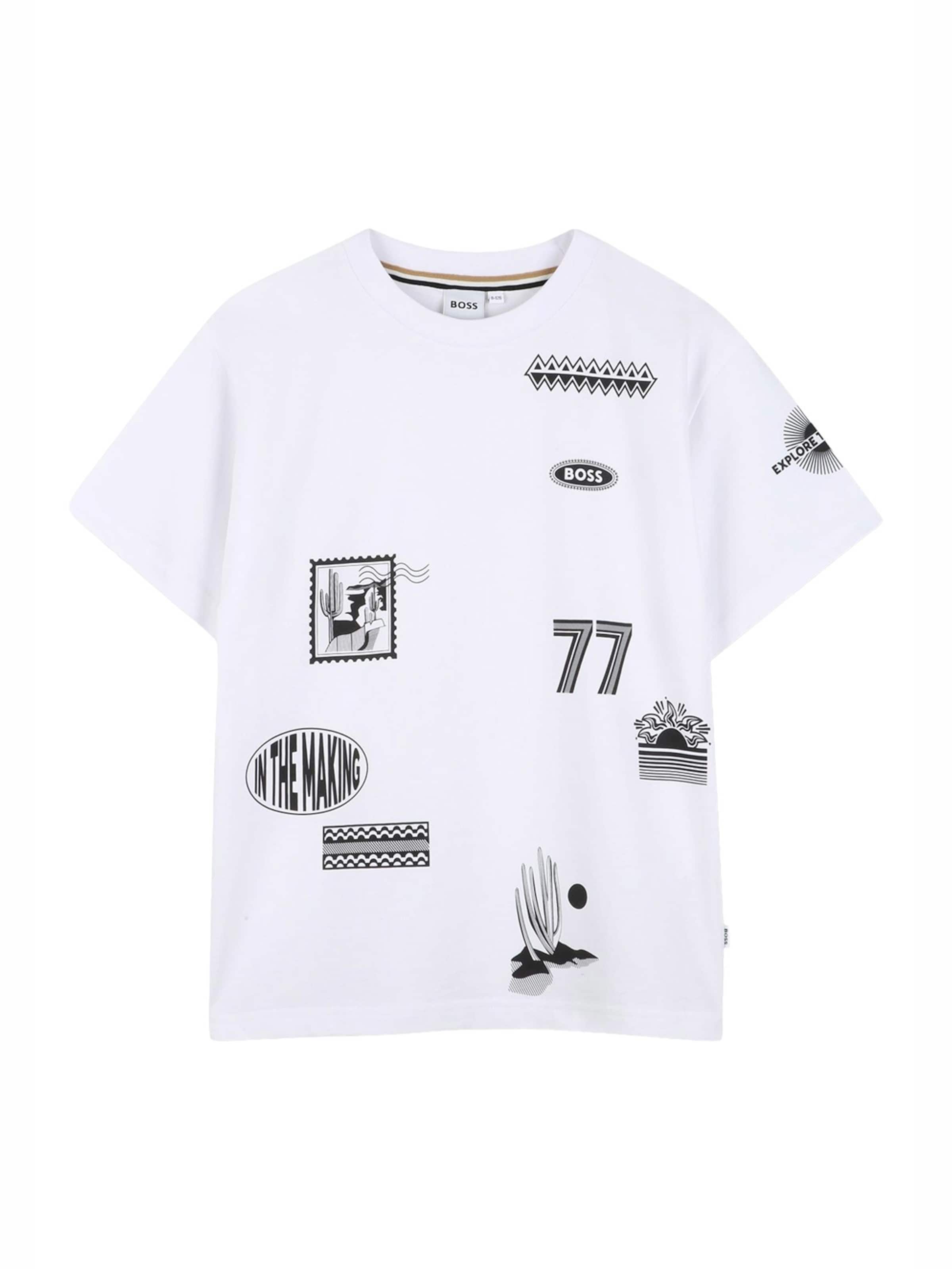 T-Shirt 'T-shirt bianca per bambino' BOSS en blanc : devant