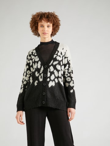 UNITED COLORS OF BENETTON Knit Cardigan in Black: front