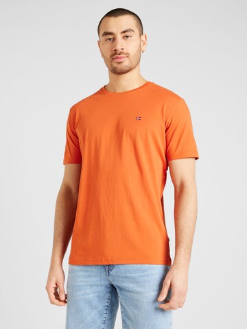 NAPAPIJRI T-shirt 'SALIS' i orange: framsida