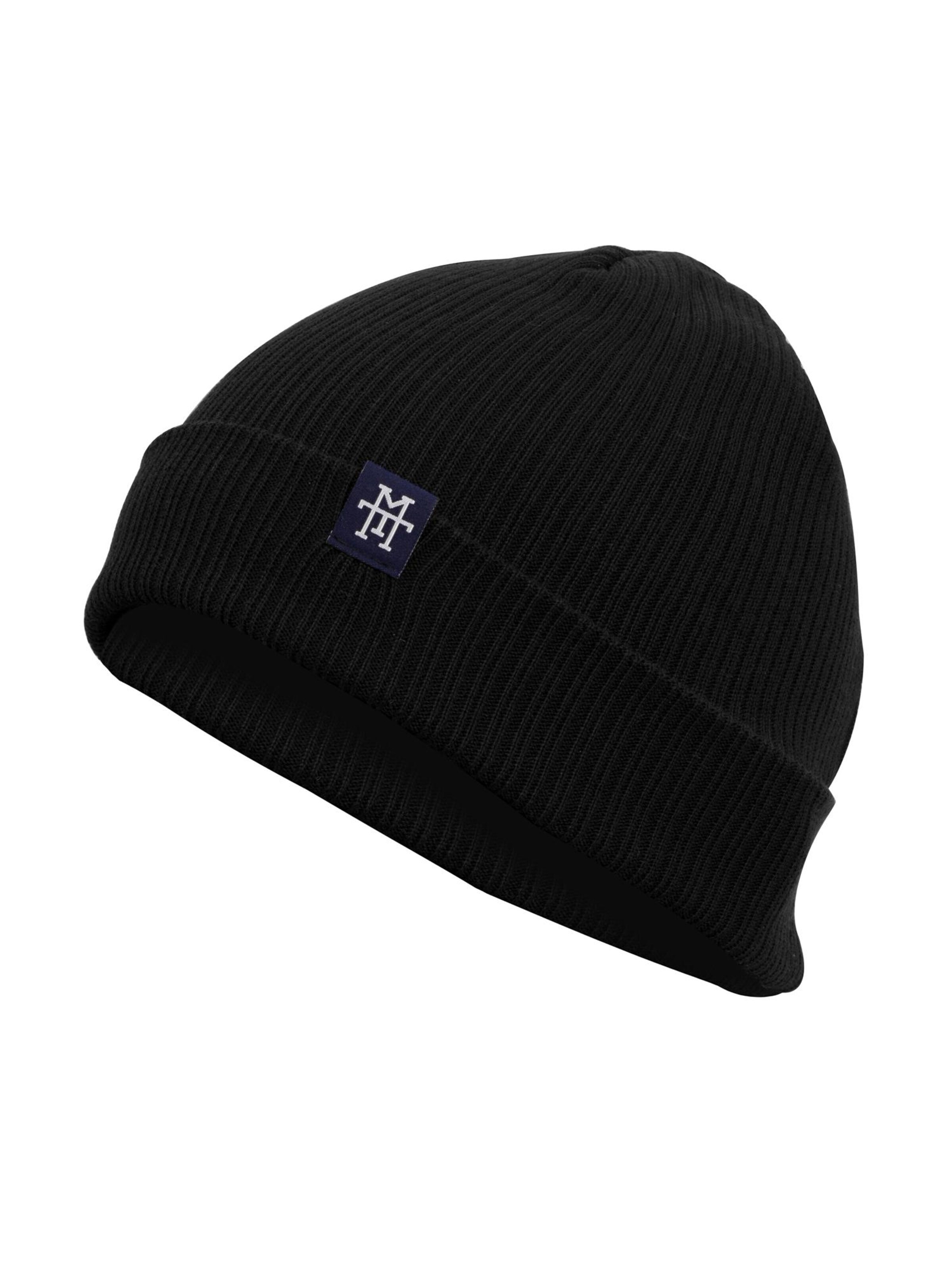 Manufaktur13 Beanie 'Double Sided' in Black: front