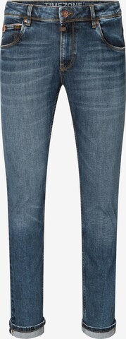 TIMEZONE Slimfit Jeans 'Scott' in Blauw: voorkant