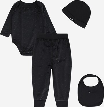 Nike Sportswear Set: Body, Hose, Mütze und Tasche 'SWOOSH' in Schwarz: predná strana