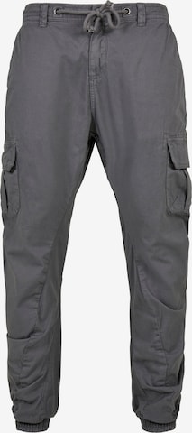 Urban Classics Tapered Cargobroek in Grijs: voorkant