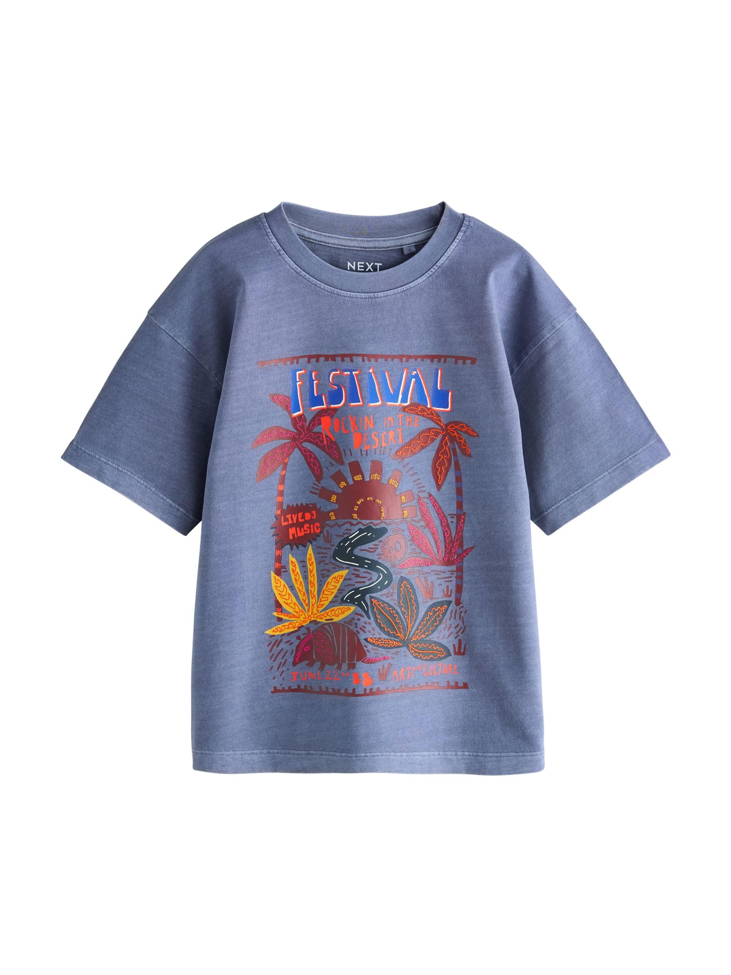 Next T-Shirt in Blau: Vorderseite