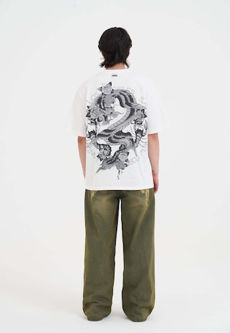 Ed Hardy T-Shirt 'Drag Battle' in Weiß