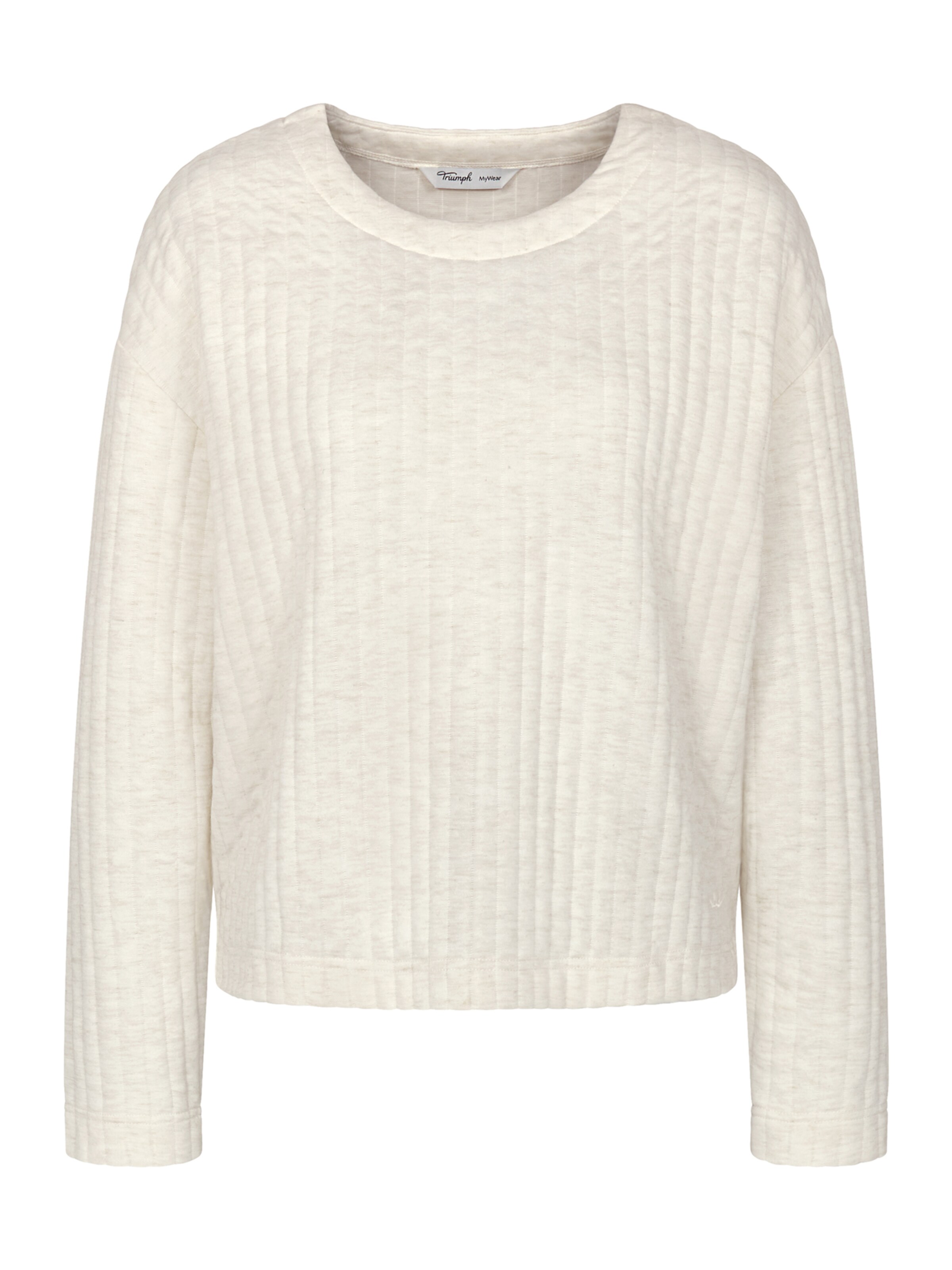 TRIUMPH - Jersey ' Cozy Comfort Top Quilted ' en beige: frente