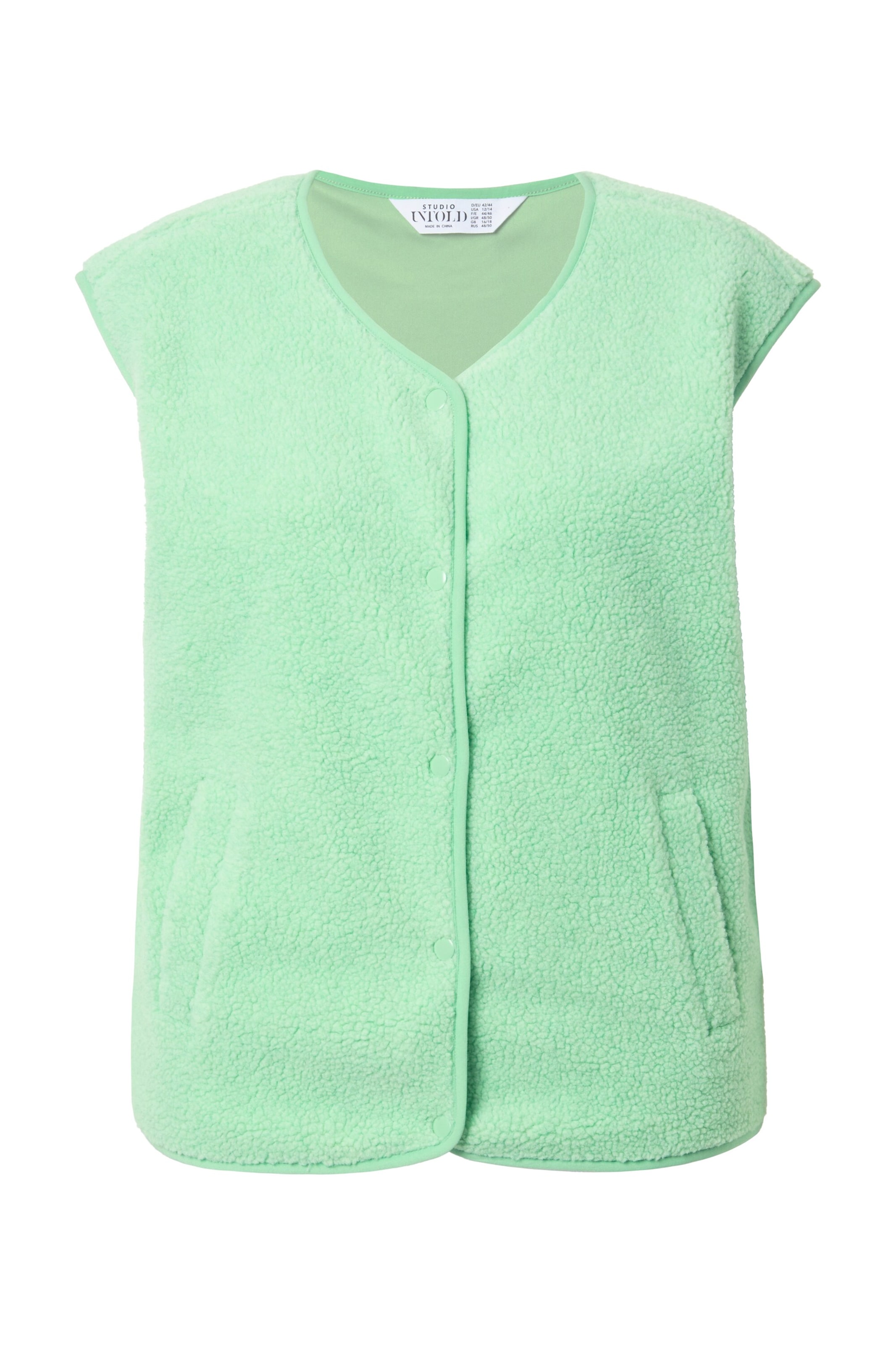 Studio Untold Bodywarmer in Groen: voorkant