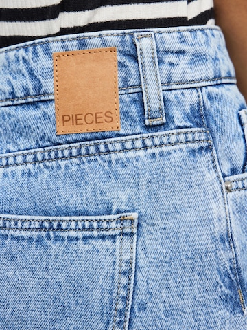 PIECES Wide leg Jeans in Blauw