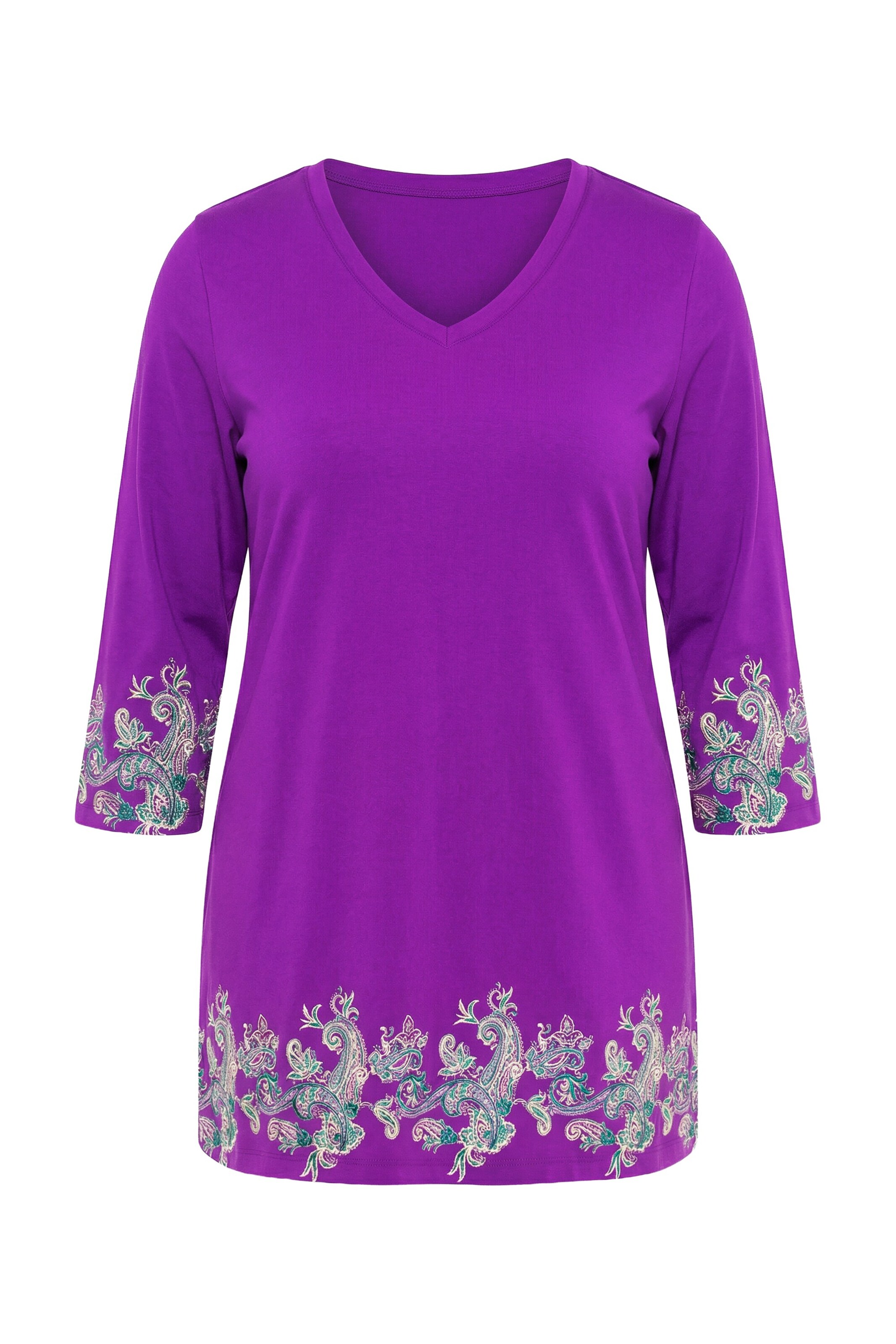 Ulla Popken Shirt in Lila: voorkant
