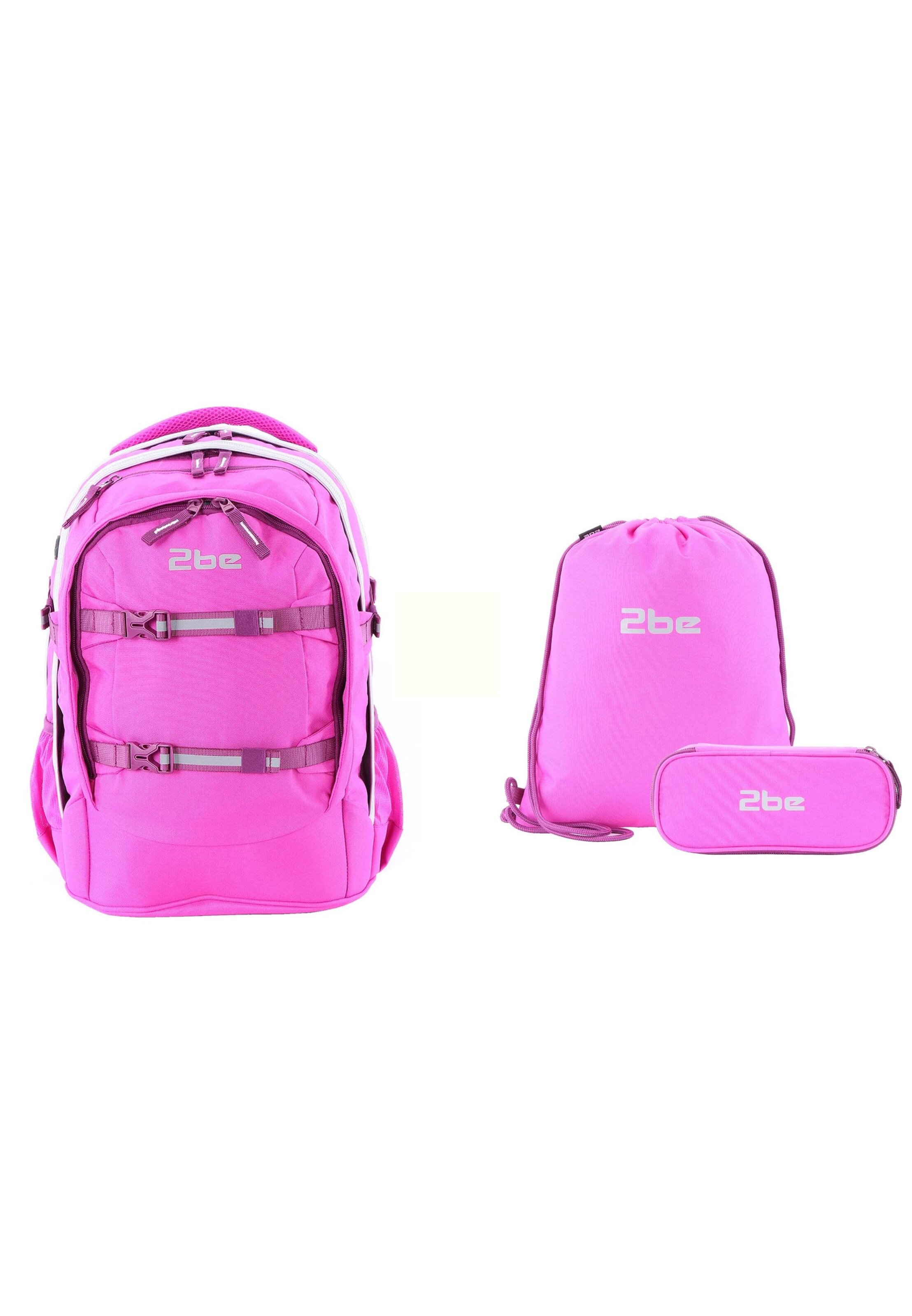2be Backpack in Pink: front