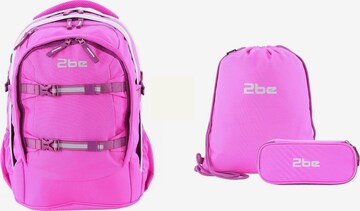 2be Backpack in Pink: front