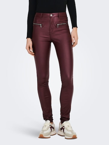 Skinny Pantaloni 'Rojal' di ONLY in rosso: frontale