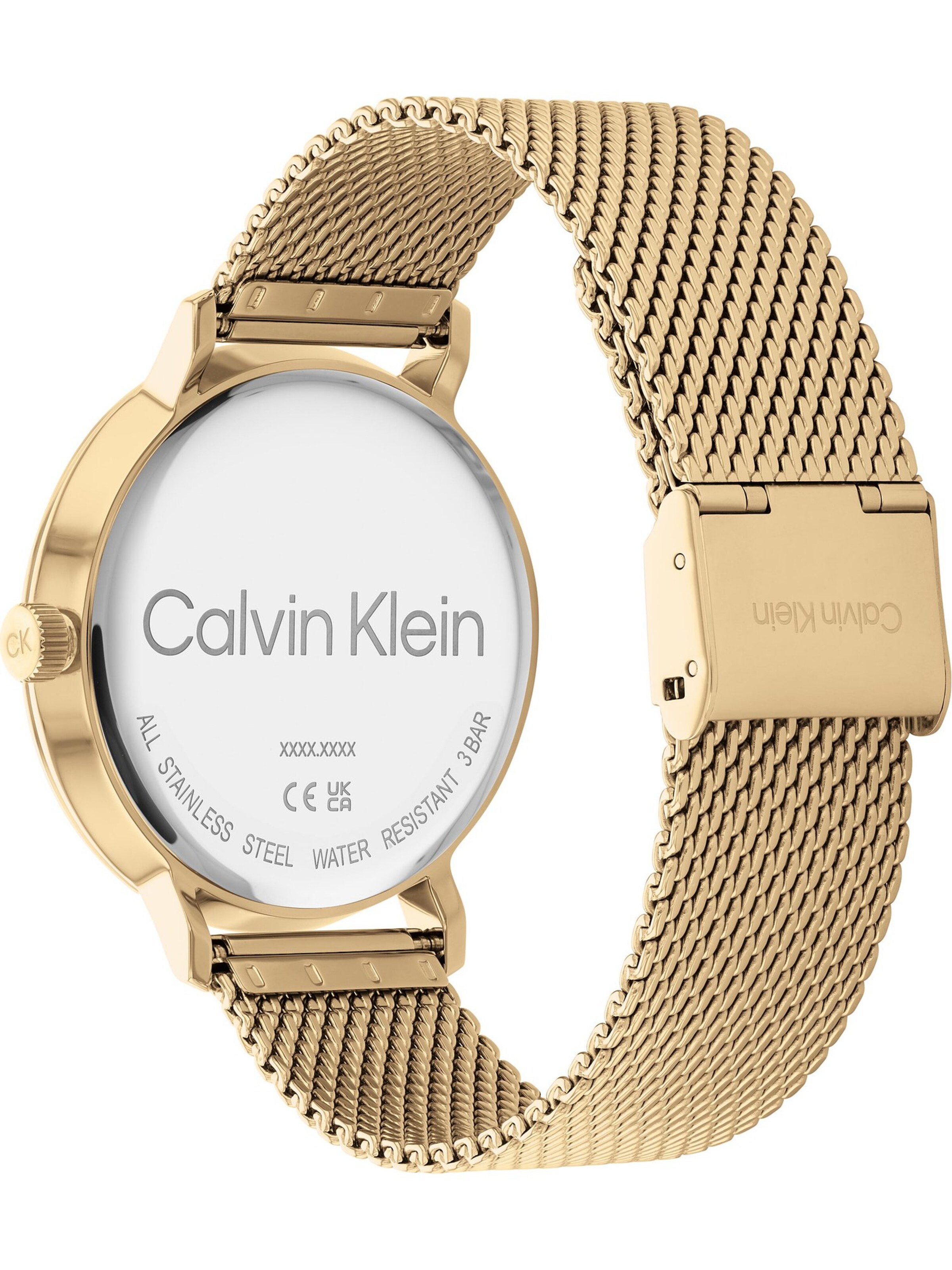 Ceas analogic de la Calvin Klein pe auriu