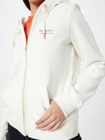 Superdry Bluza rozpinana 'Essential' w kolorze biały
