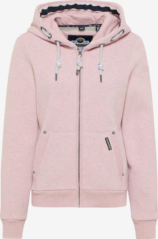 Schmuddelwedda Zip-Up Hoodie 'Yasanna' in Pink: front