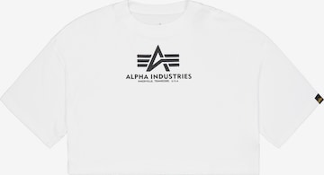 balta ALPHA INDUSTRIES Marškinėliai: priekis