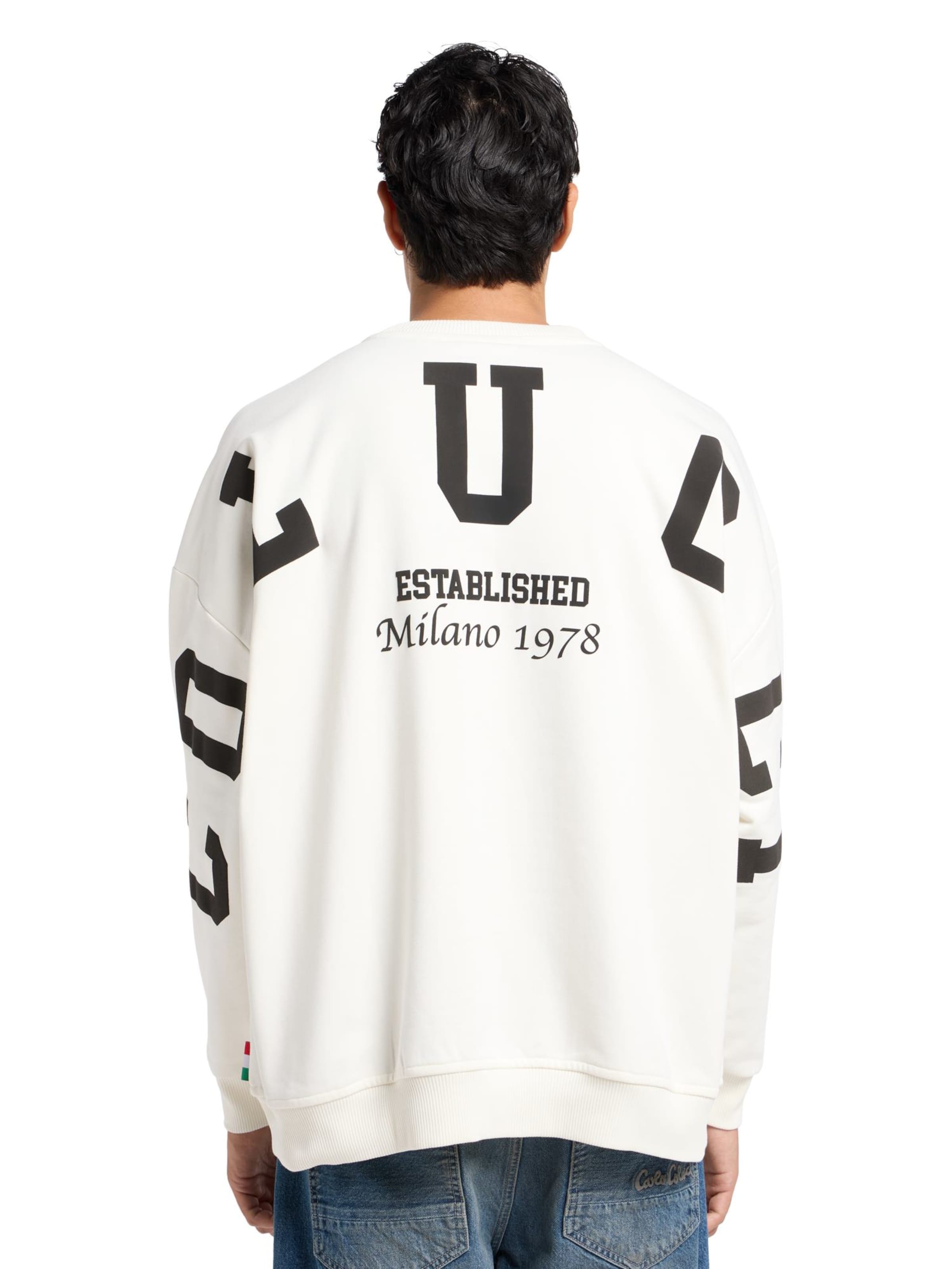 Carlo Colucci Sweatshirt &#x27;Di Quirico&#x27; in White: front
