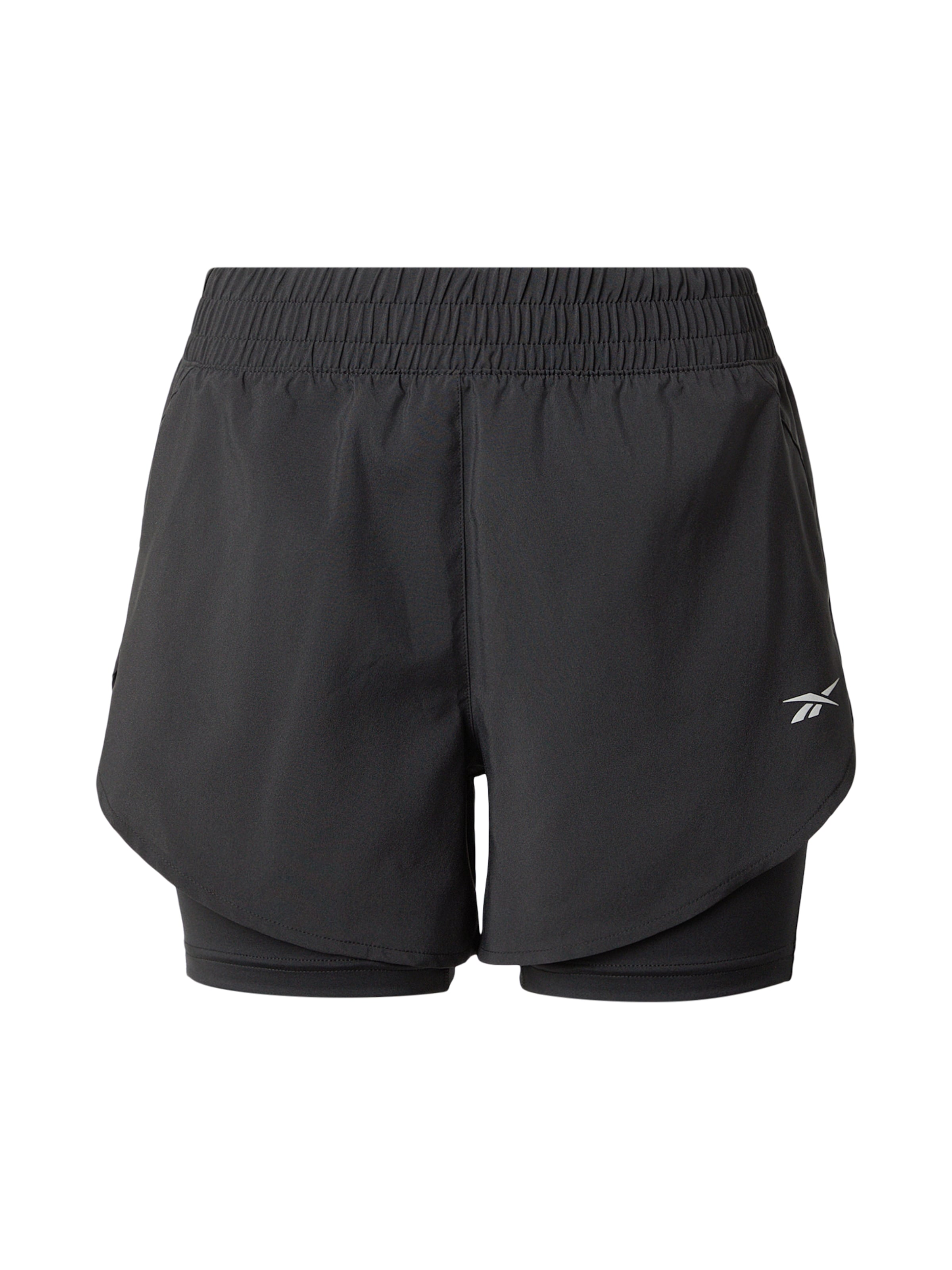 Reebok - Regular Calças de desporto em preto: frente