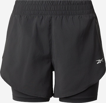 juoda Reebok Standartinis Sportinės kelnės: priekis