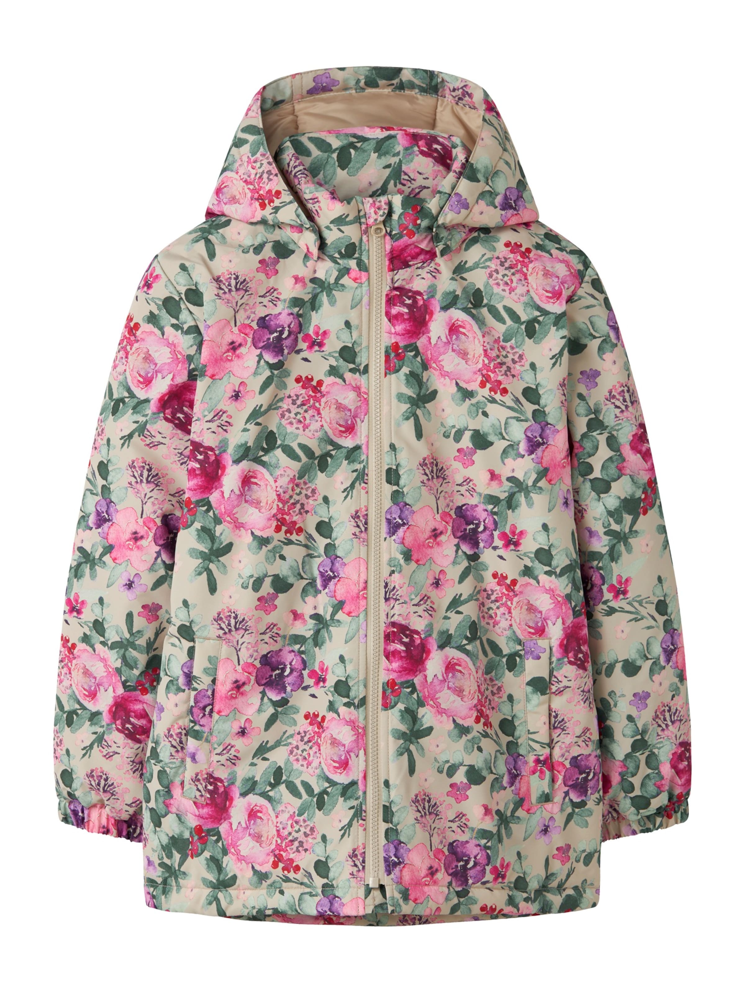 NAME IT Övergångsjacka 'NKFMaxi' i beige: framsida