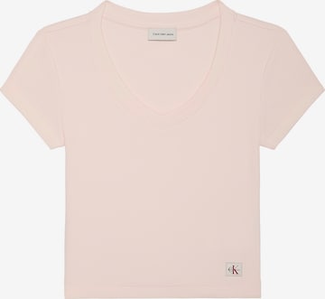 T-shirt Calvin Klein Jeans en rose : devant