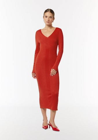 COMMA Jurk in Rood: voorkant
